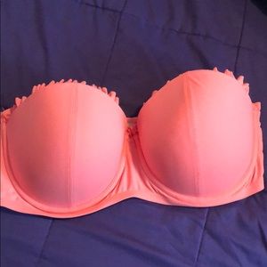 Torrid Size 2 Strapless Coral Swimsuit Top